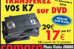 Promo transfert K7 sur DVD